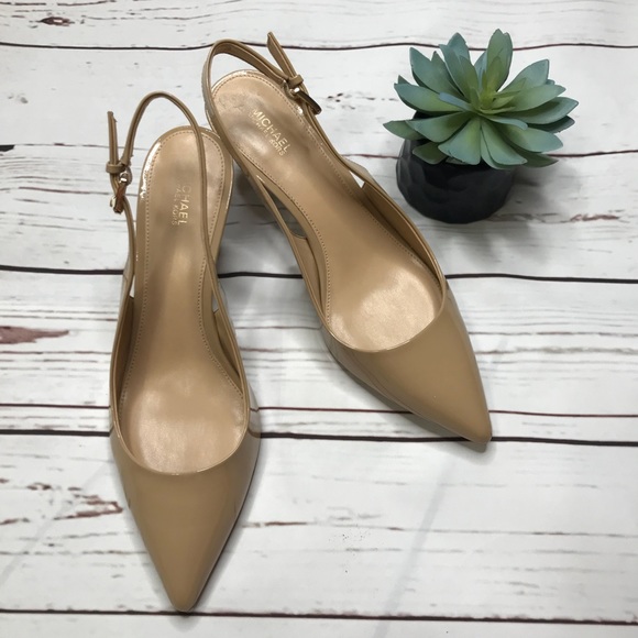 MICHAEL Michael Kors Shoes - {Michael Michael Kors} sz 9.5 nude slingback heels